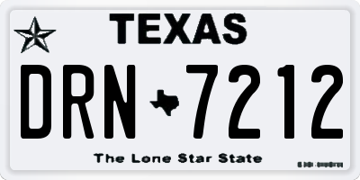 TX license plate DRN7212