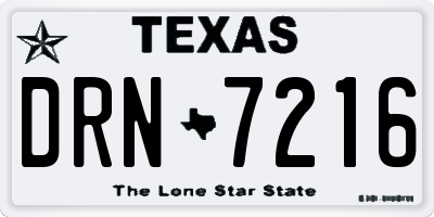 TX license plate DRN7216
