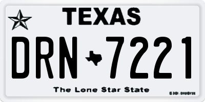 TX license plate DRN7221