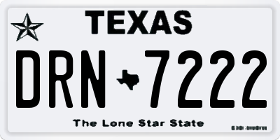 TX license plate DRN7222