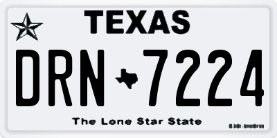 TX license plate DRN7224