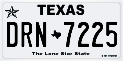 TX license plate DRN7225