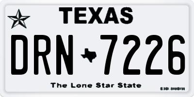 TX license plate DRN7226