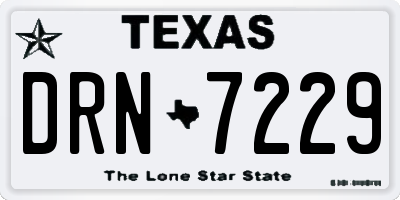 TX license plate DRN7229