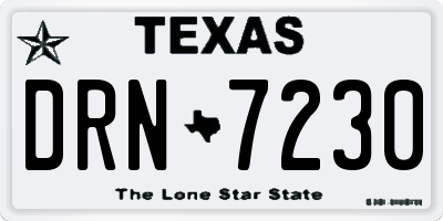 TX license plate DRN7230