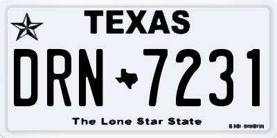 TX license plate DRN7231