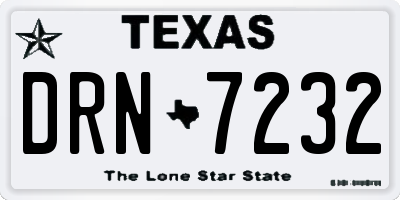 TX license plate DRN7232