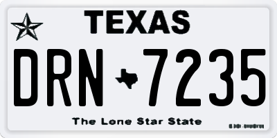 TX license plate DRN7235