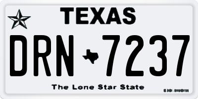 TX license plate DRN7237