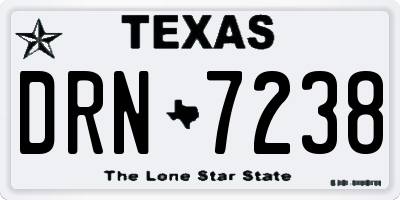 TX license plate DRN7238