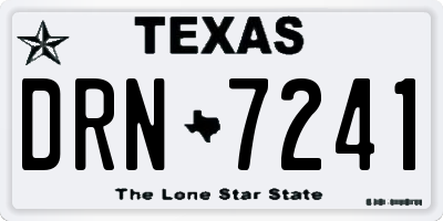 TX license plate DRN7241