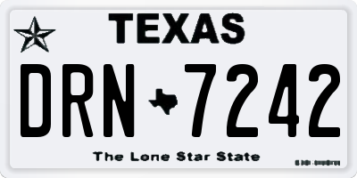 TX license plate DRN7242