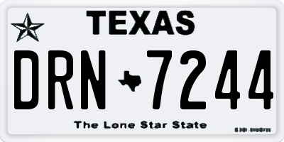 TX license plate DRN7244