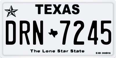 TX license plate DRN7245