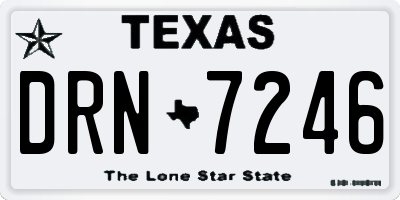 TX license plate DRN7246