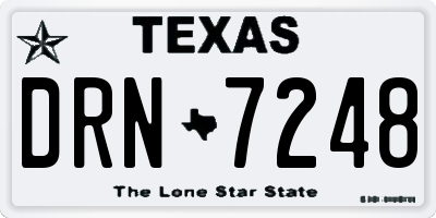 TX license plate DRN7248