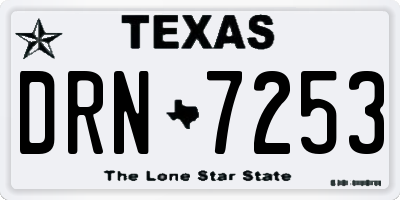 TX license plate DRN7253