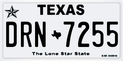 TX license plate DRN7255