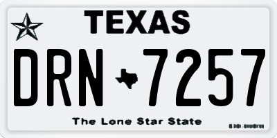 TX license plate DRN7257