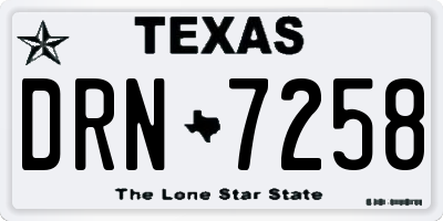 TX license plate DRN7258