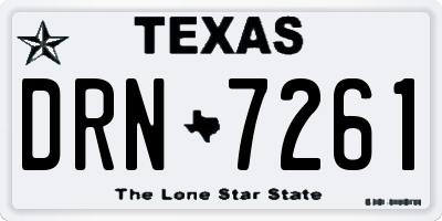 TX license plate DRN7261