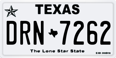 TX license plate DRN7262