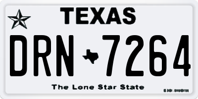 TX license plate DRN7264