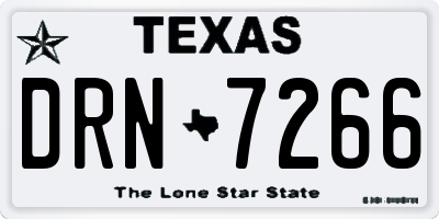 TX license plate DRN7266