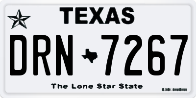 TX license plate DRN7267