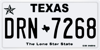 TX license plate DRN7268