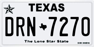 TX license plate DRN7270