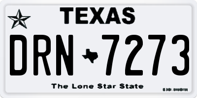 TX license plate DRN7273