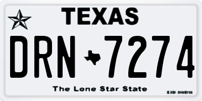 TX license plate DRN7274