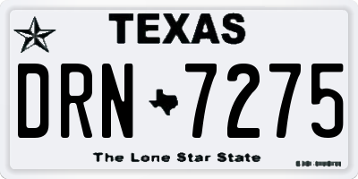 TX license plate DRN7275