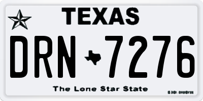 TX license plate DRN7276