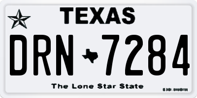 TX license plate DRN7284