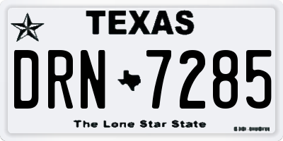 TX license plate DRN7285