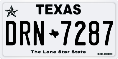 TX license plate DRN7287