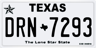 TX license plate DRN7293