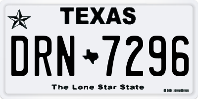 TX license plate DRN7296