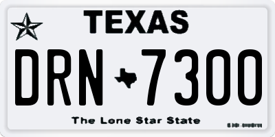 TX license plate DRN7300