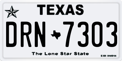 TX license plate DRN7303