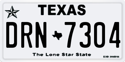 TX license plate DRN7304