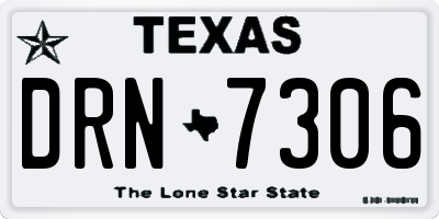 TX license plate DRN7306