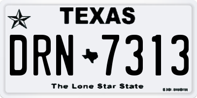 TX license plate DRN7313