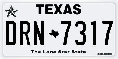 TX license plate DRN7317