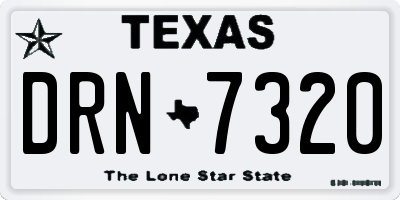 TX license plate DRN7320