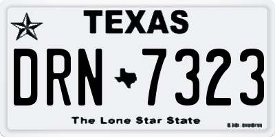 TX license plate DRN7323