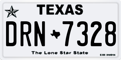TX license plate DRN7328