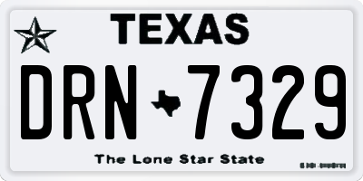 TX license plate DRN7329